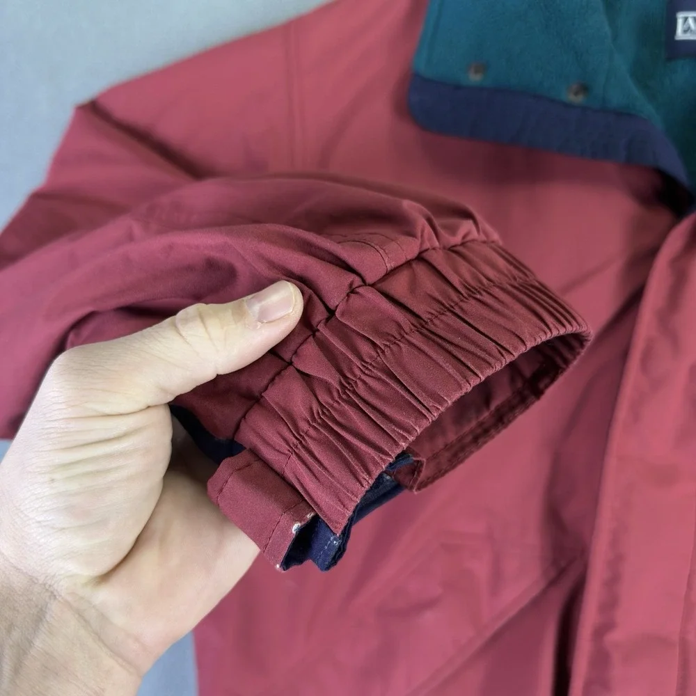 Lands End Jacket Mens Medium Red Fleece Lined‎ Bomber Heavyweight Insulated